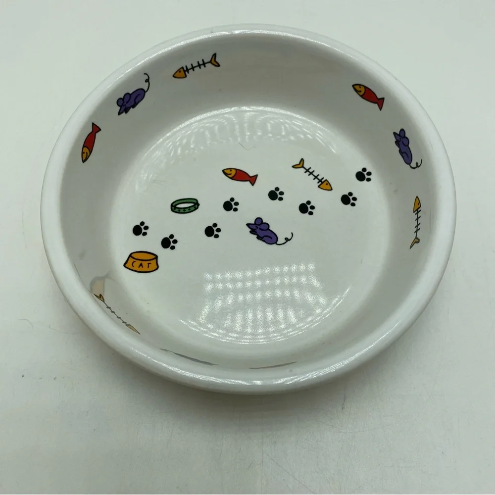 Signature Yellow/Blue Cat Dish